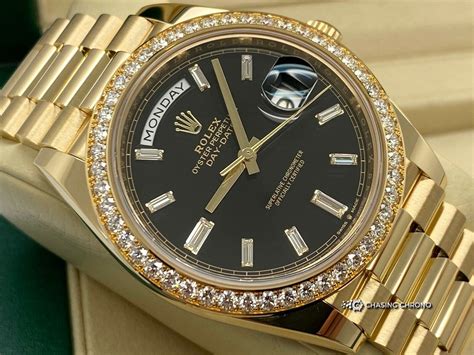 rolex day date gold diamond price|Rolex Day-Date 40 prices.